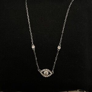 Swarovski Silver Evil Eye Necklace